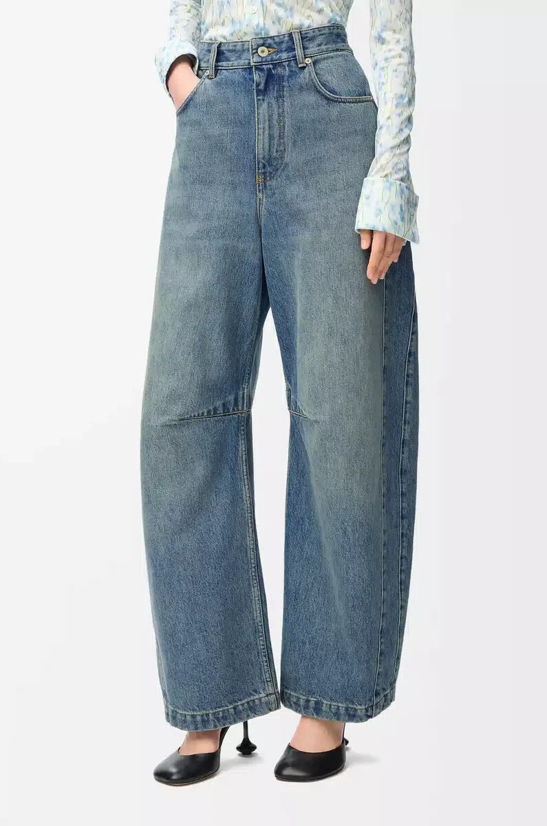 jeans a canna anagramma in denim washed denim
