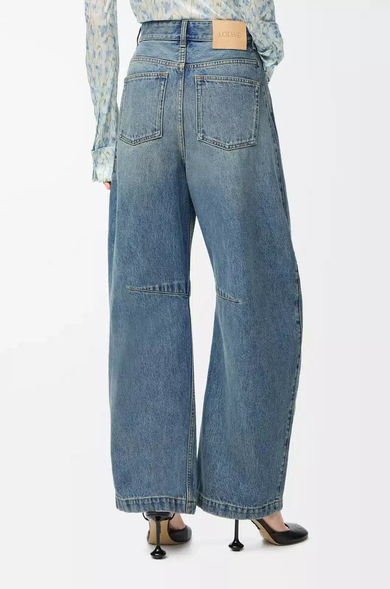 jeans a canna anagramma in denim washed denim
