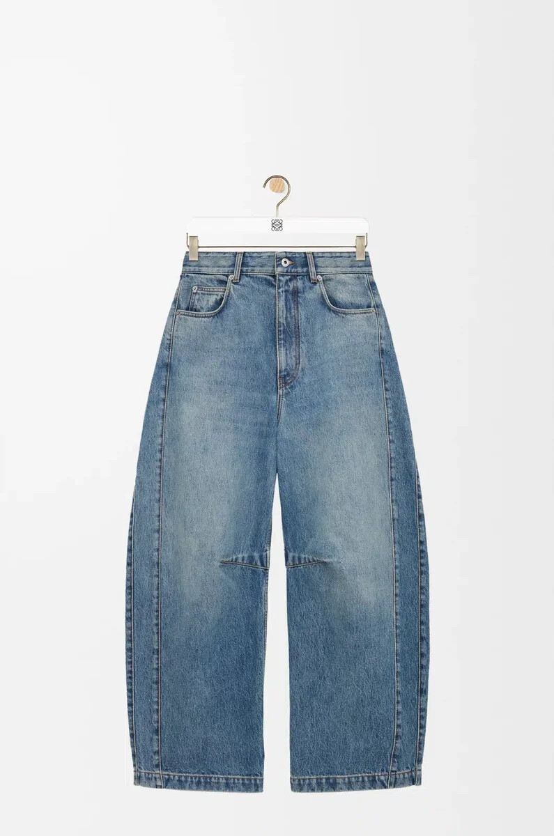 jeans a botte in denim washed denim