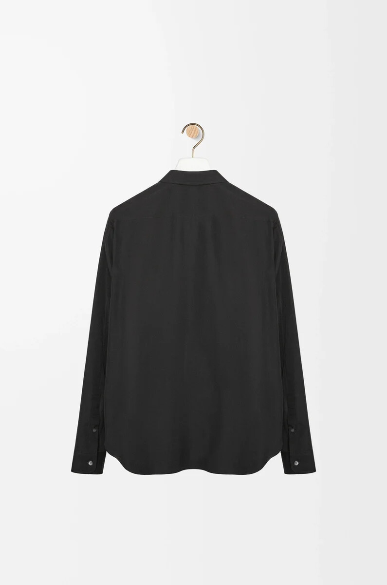camicia in cotone nero