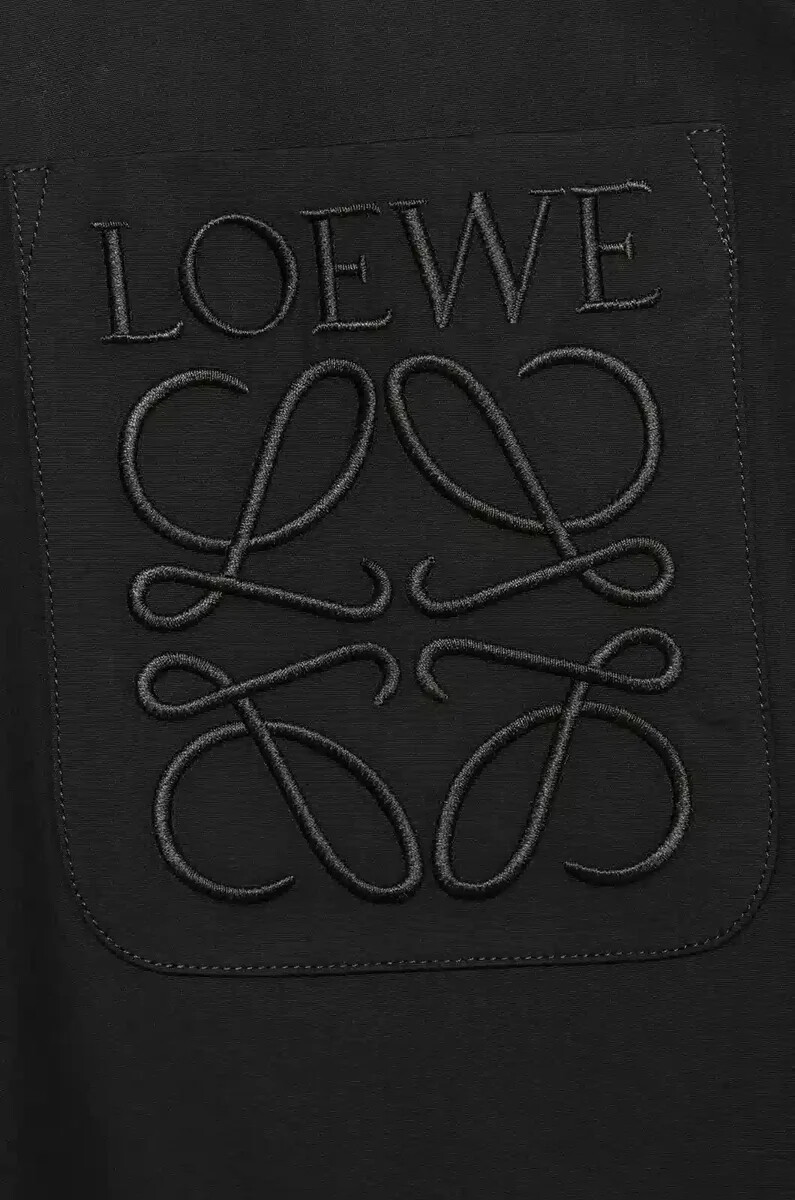 camicia in cotone nero