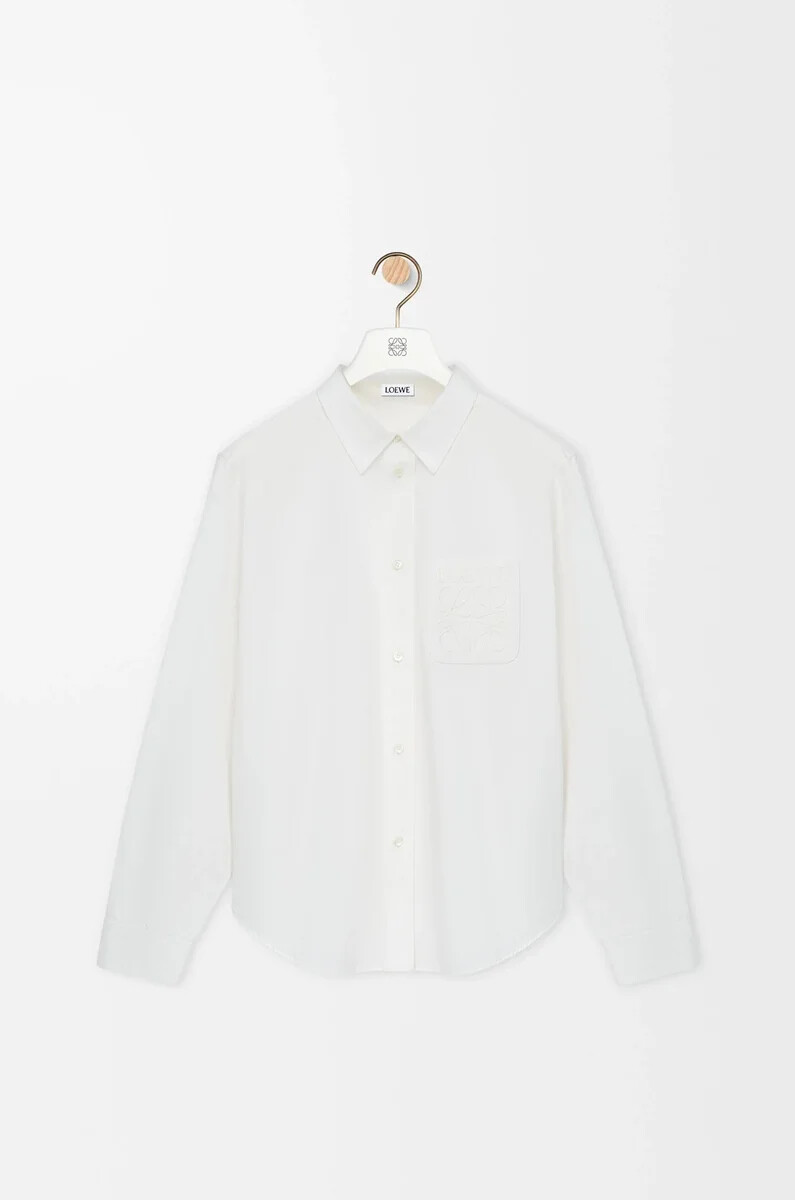 camicia in cotone bianco