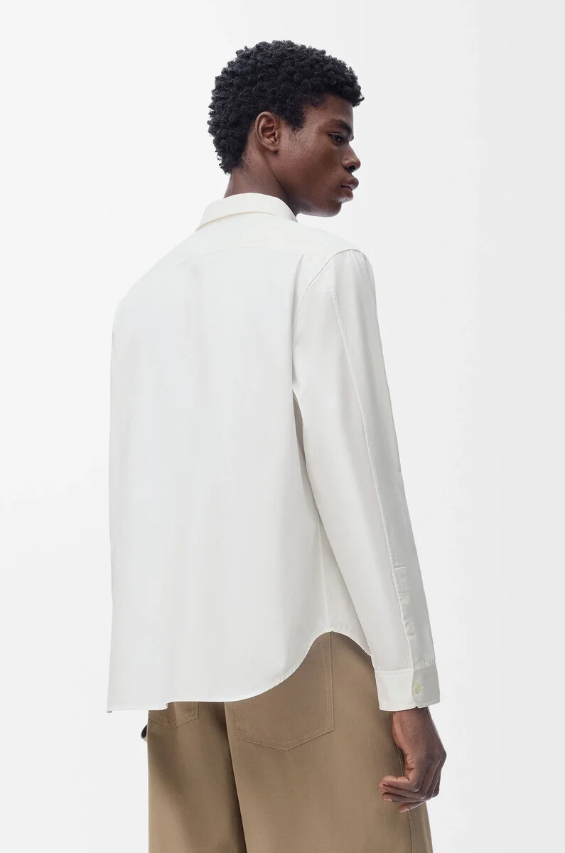 camicia in cotone bianco