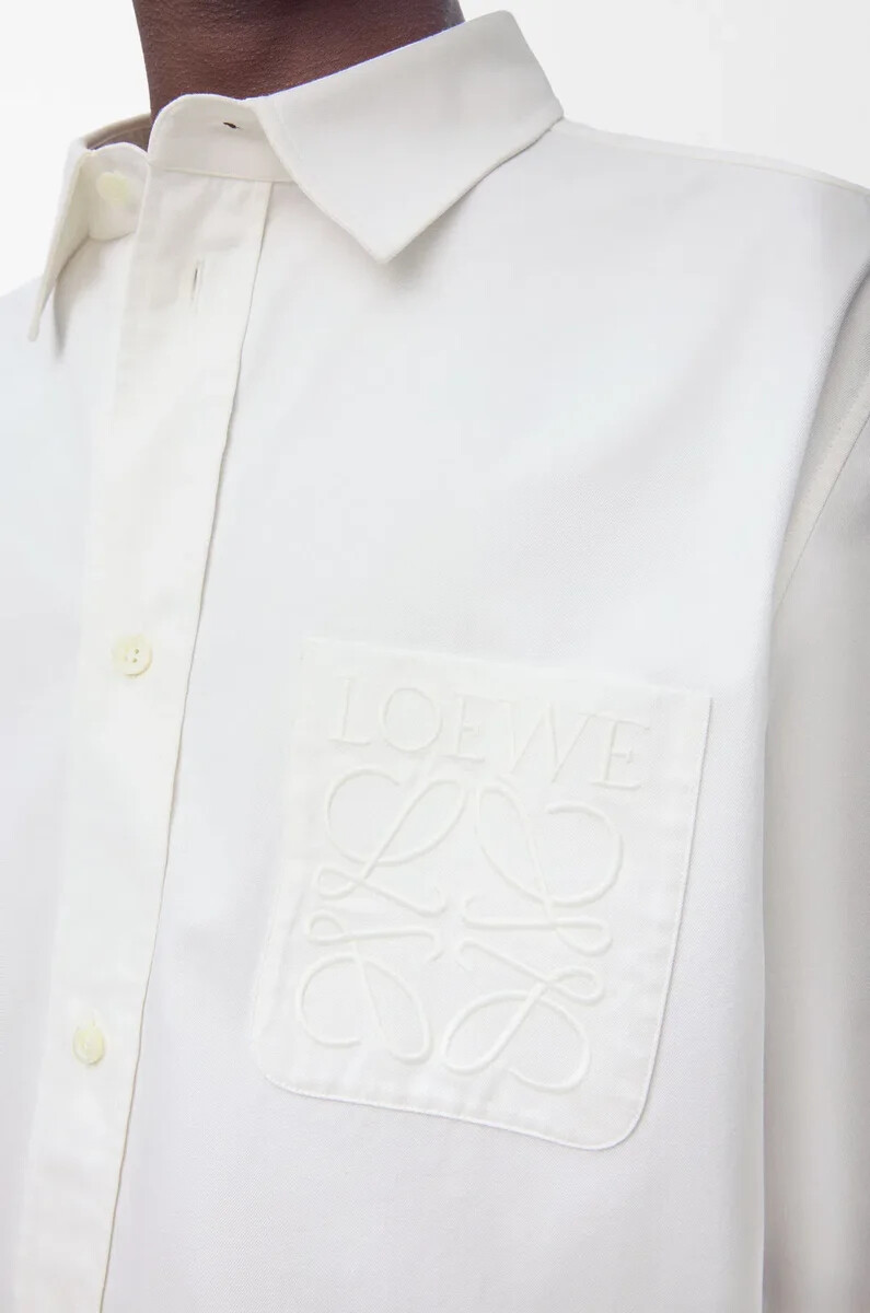 camicia in cotone bianco