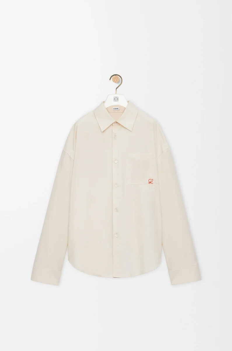 camicia in cotone ecru