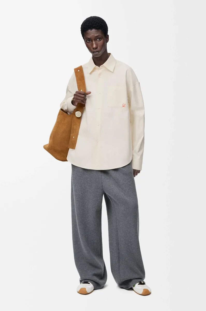 camicia in cotone ecru
