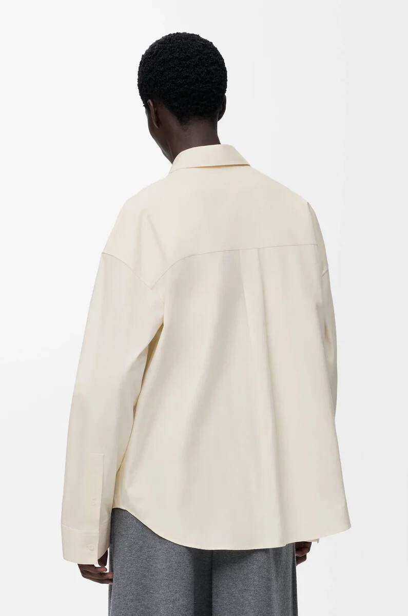 camicia in cotone ecru
