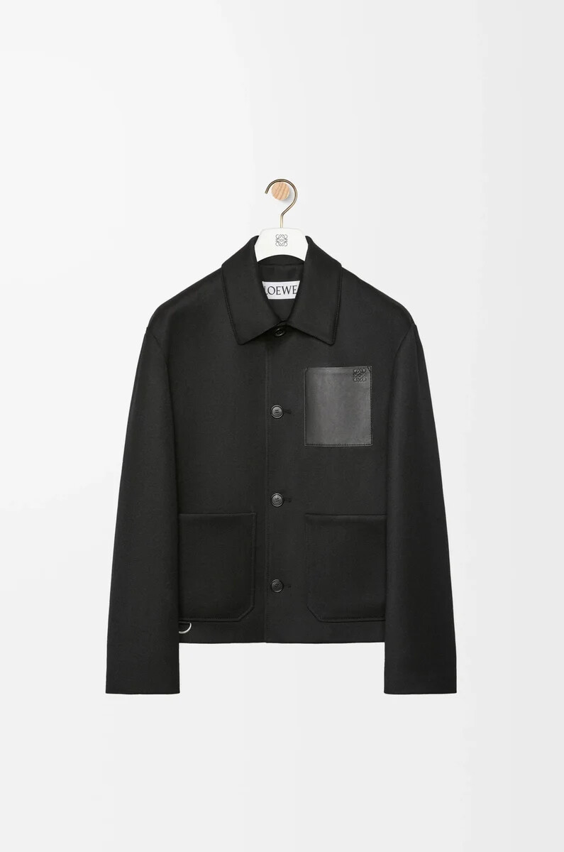 giacca da lavoro in lana e cashmere nero