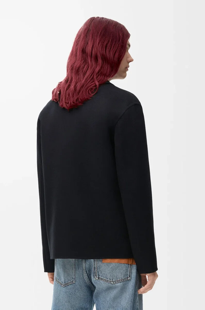 giacca da lavoro in lana e cashmere nero