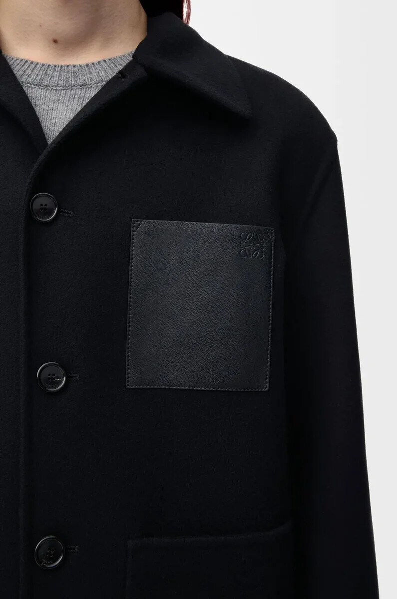 giacca da lavoro in lana e cashmere nero