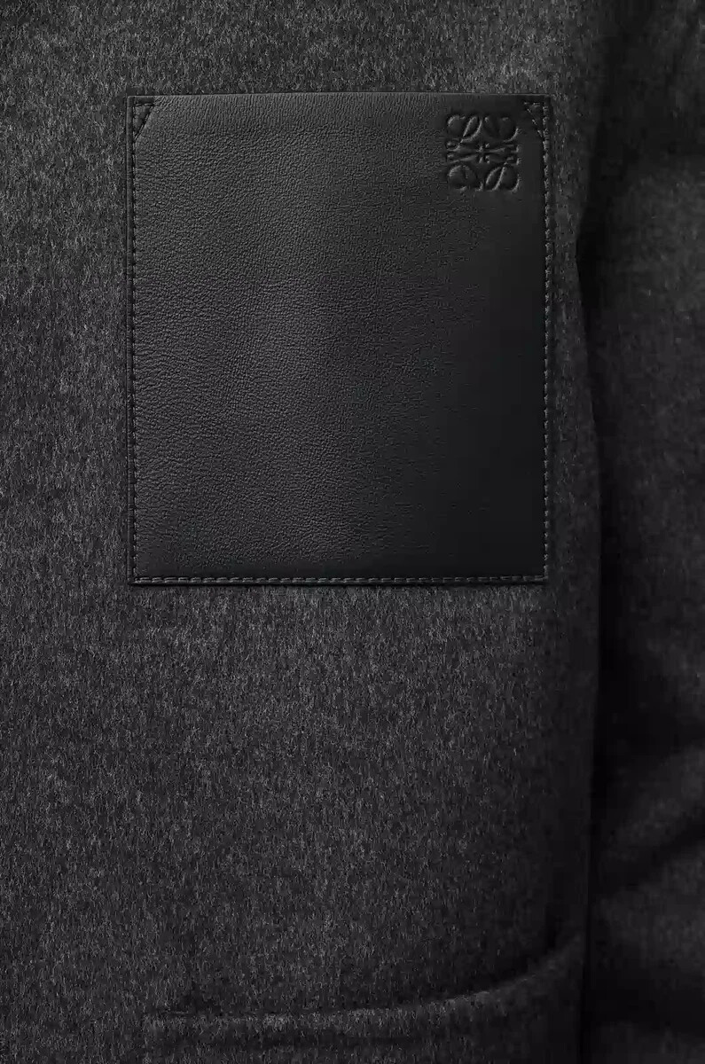 giacca da lavoro in lana e cashmere charcoal melange