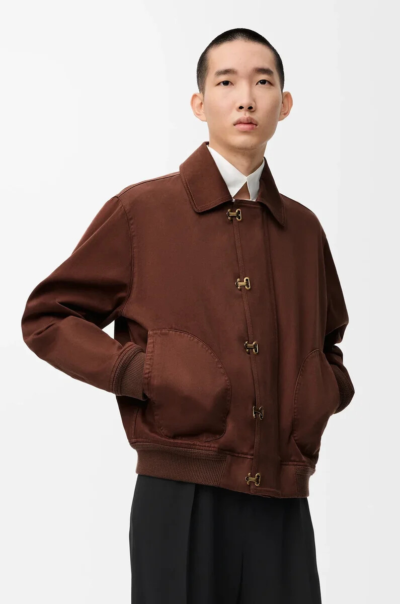 giacca in cotone marronemarrone scuro