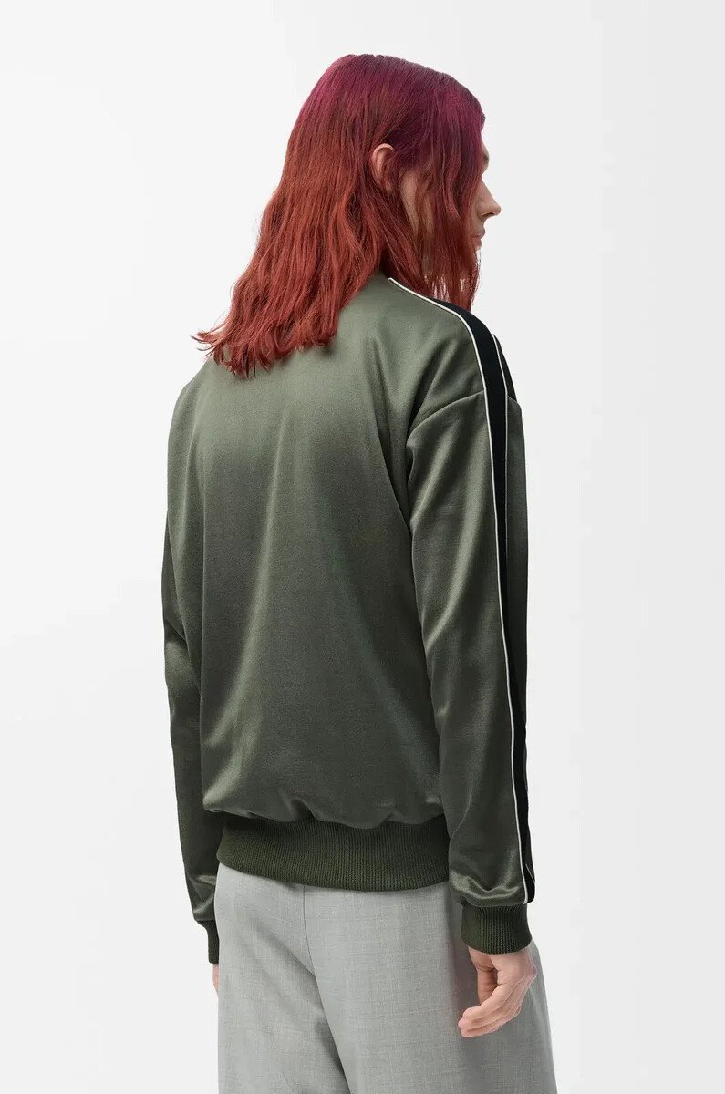 giacca tuta in jersey tecnico verde kaki