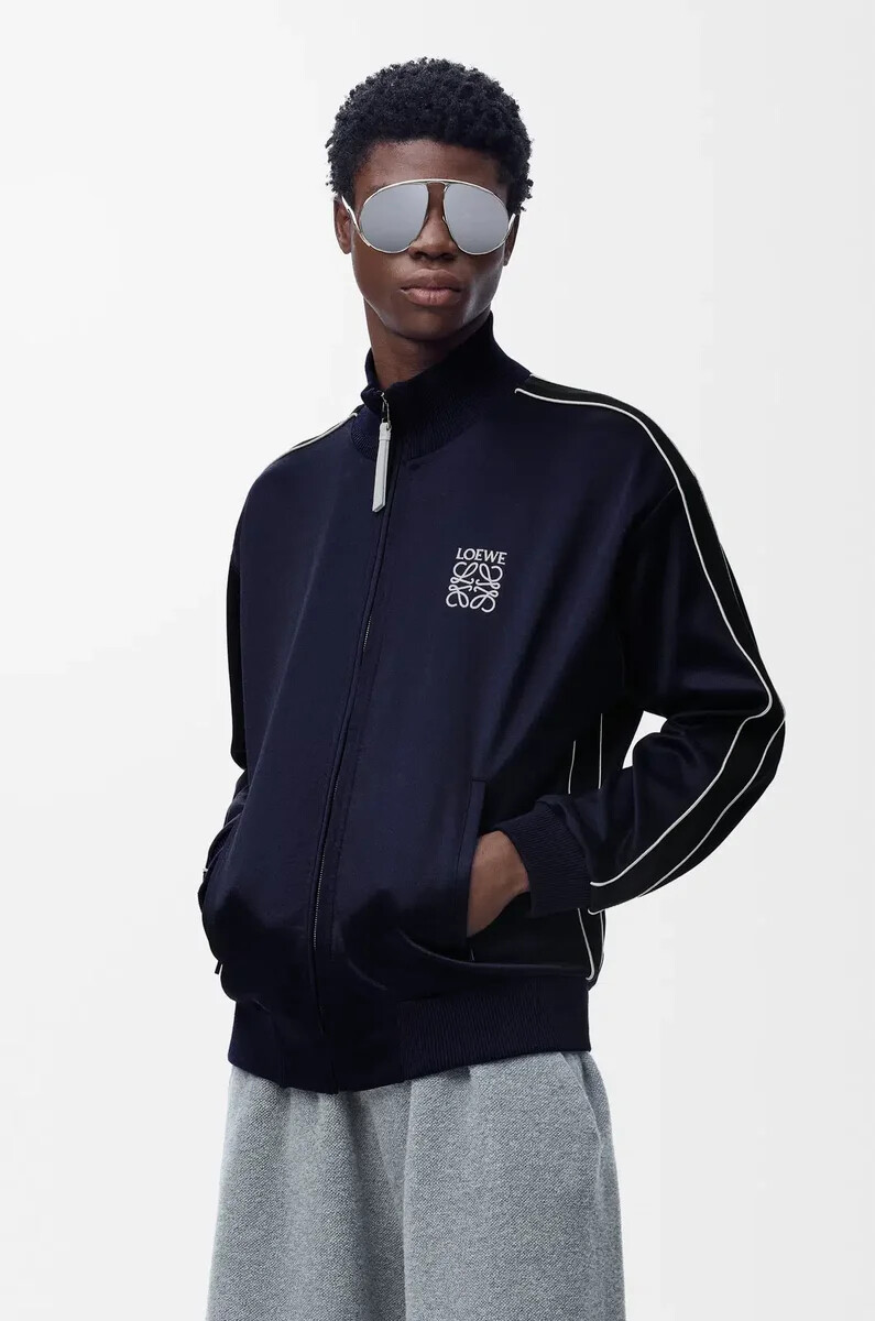 giacca tuta in jersey tecnico dark navy