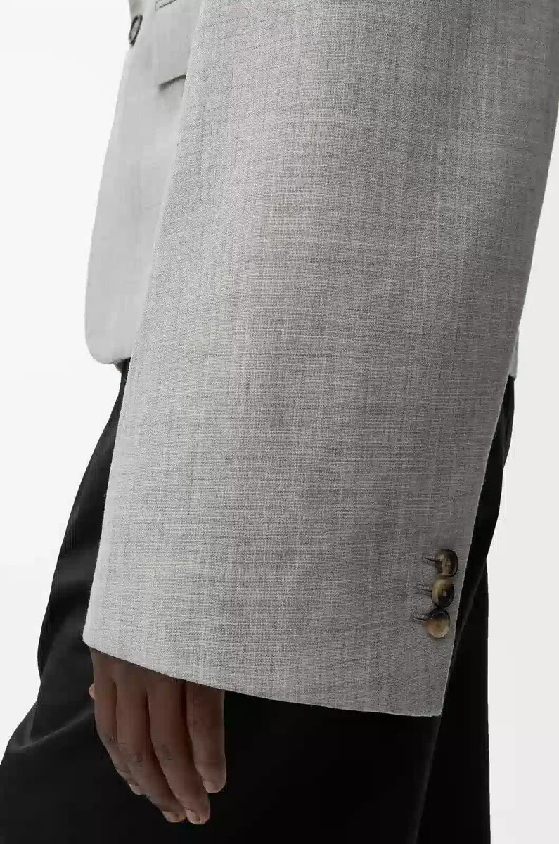 giacca in lana grigio