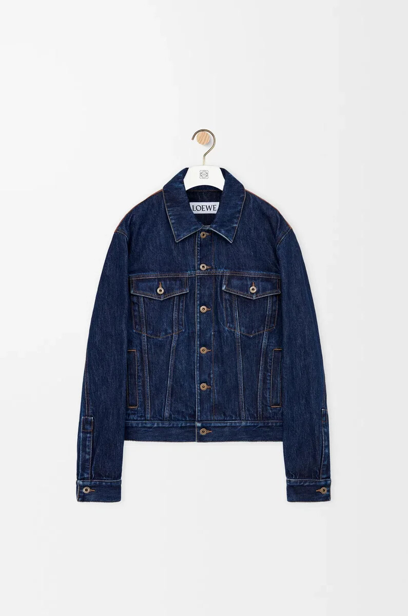 giacca ibrida in denim e vitello nappa raw denim