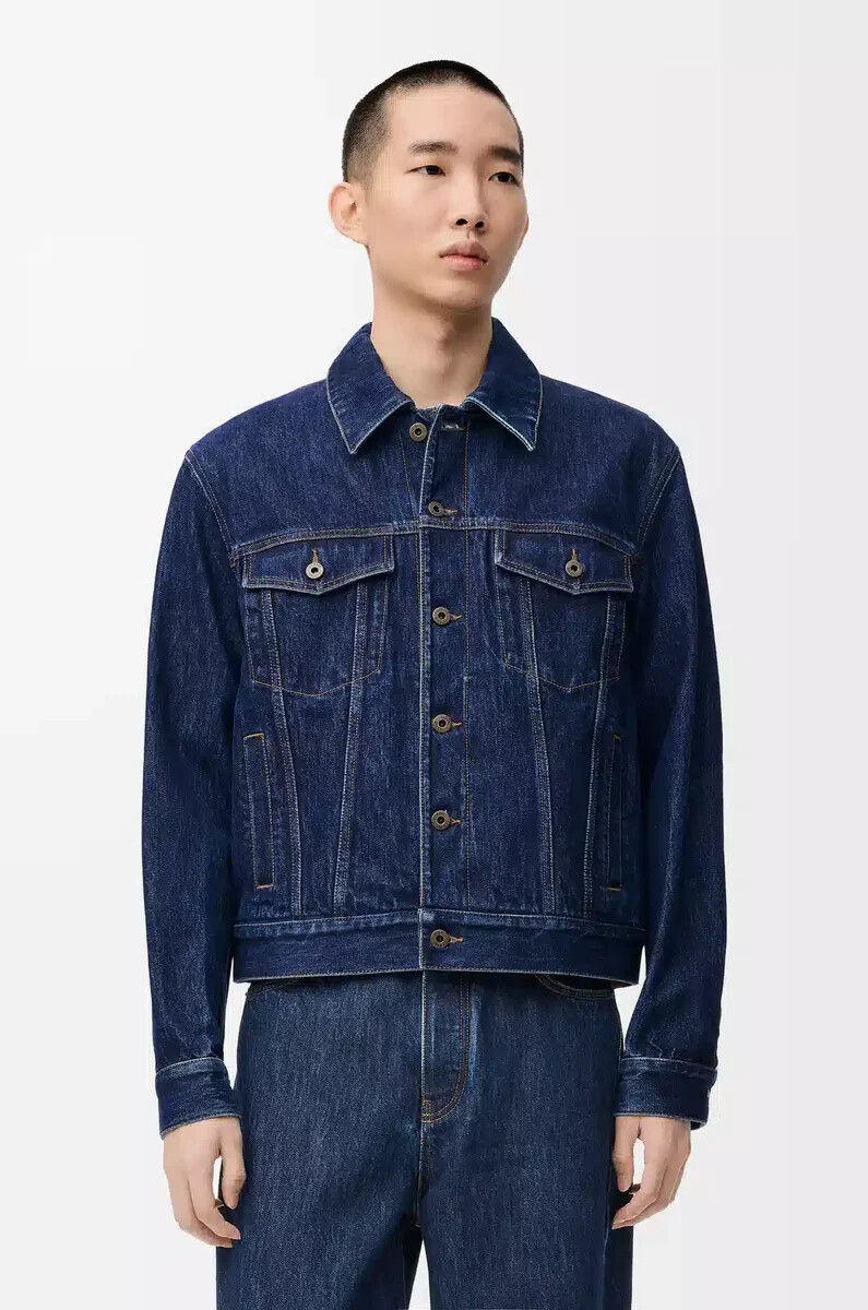 giacca ibrida in denim e vitello nappa raw denim