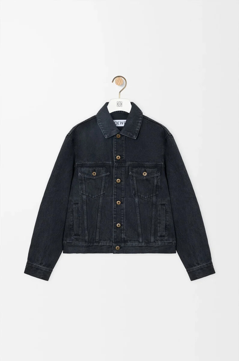 giacca anagram in denim nero