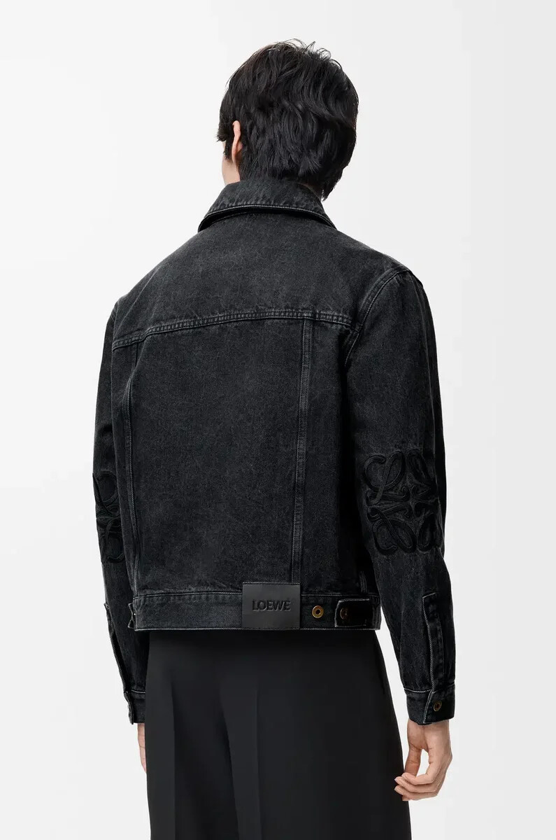 giacca anagram in denim nero