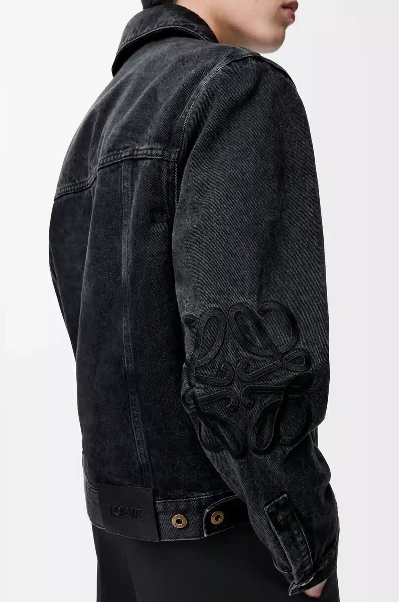 giacca anagram in denim nero
