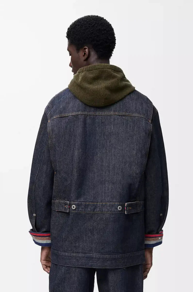 giacca in denim raw denimblu
