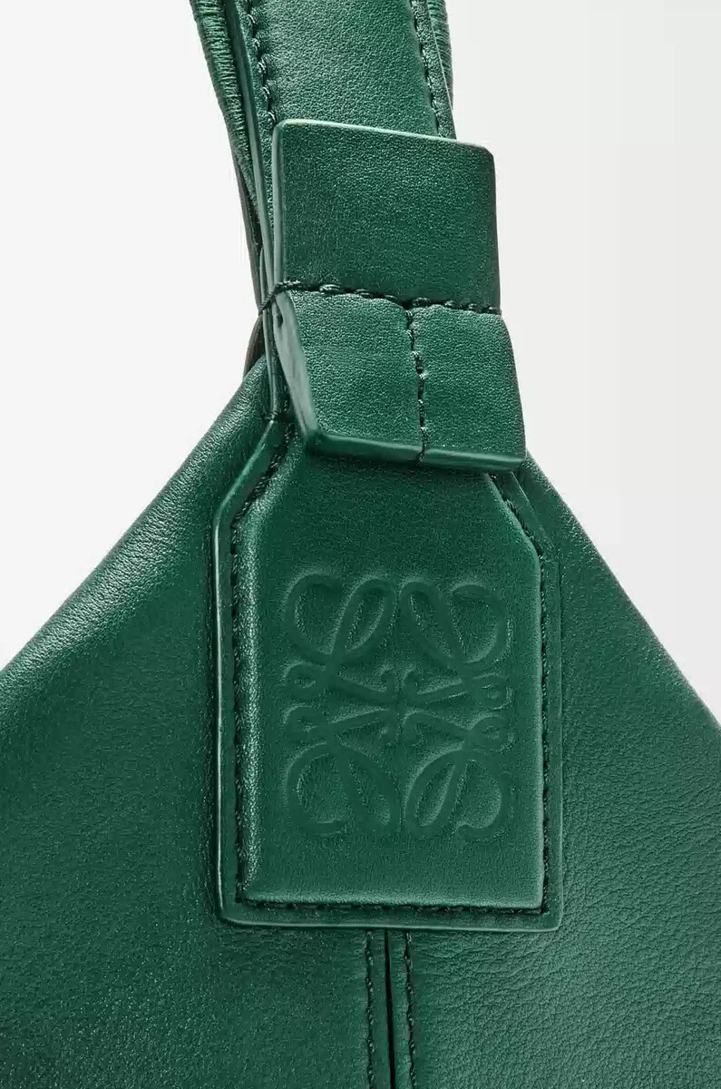 borsa a tracolla cubi in morbida pelle di vitello liscia e jacquard evergreen