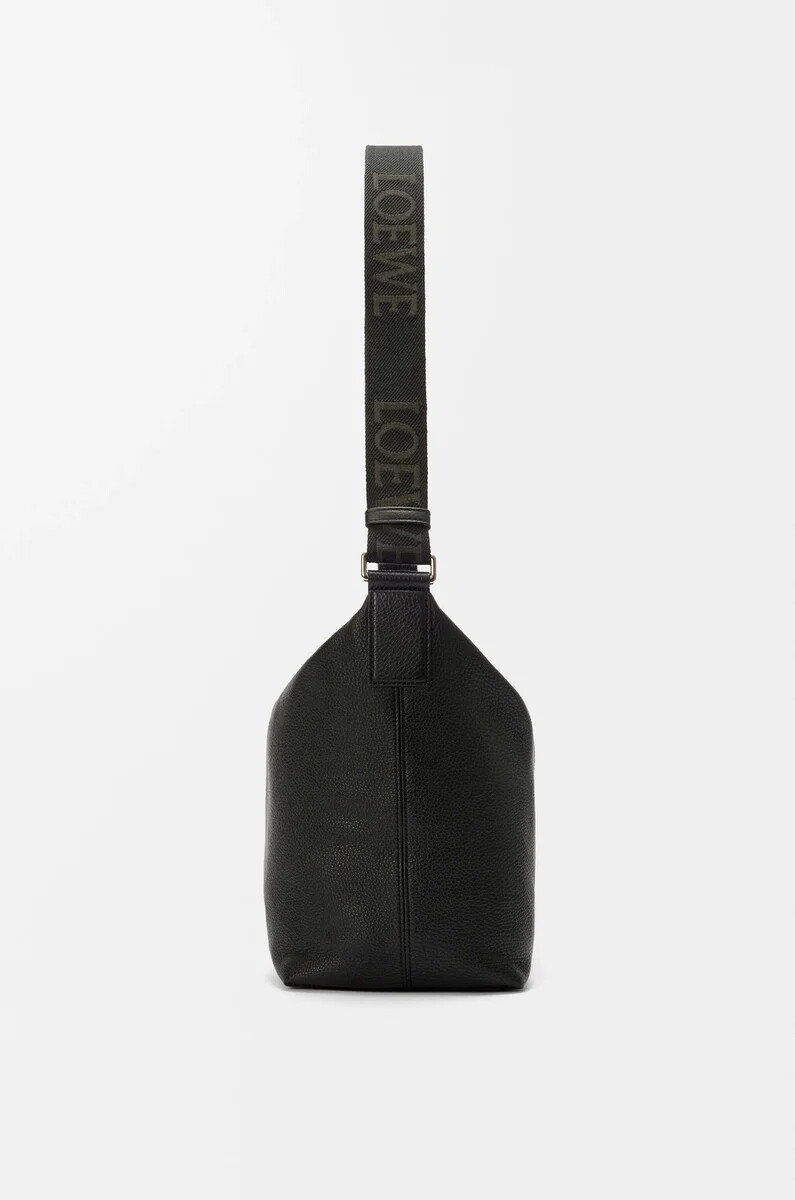 borsa a tracolla cubi in morbida pelle di vitello granata nero