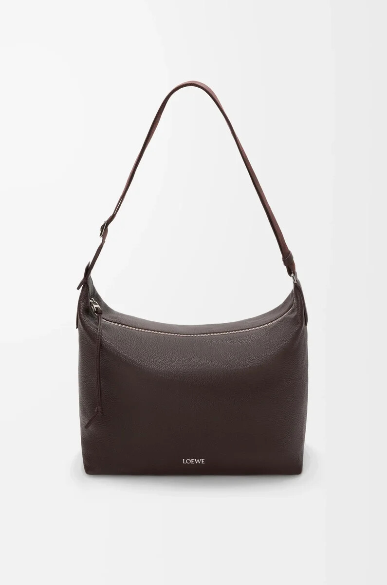 borsa a tracolla cubi in morbida pelle di vitello grana oxblood