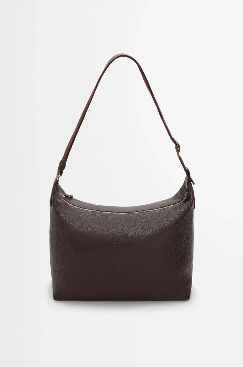 borsa a tracolla cubi in morbida pelle di vitello grana oxblood