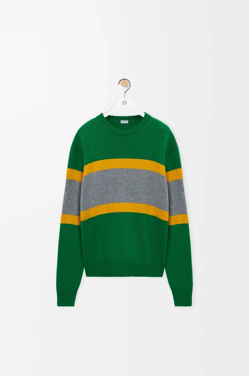maglione in lana verdegrigio