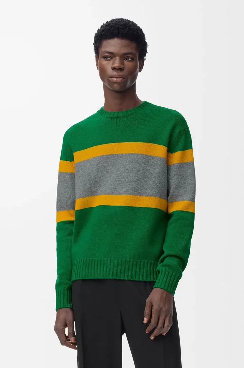 maglione in lana verdegrigio