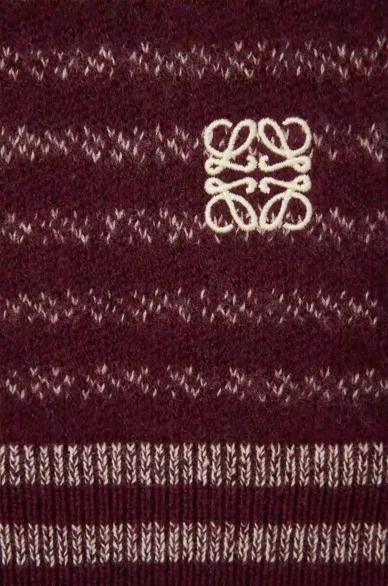 maglione in lana marrone scuro
