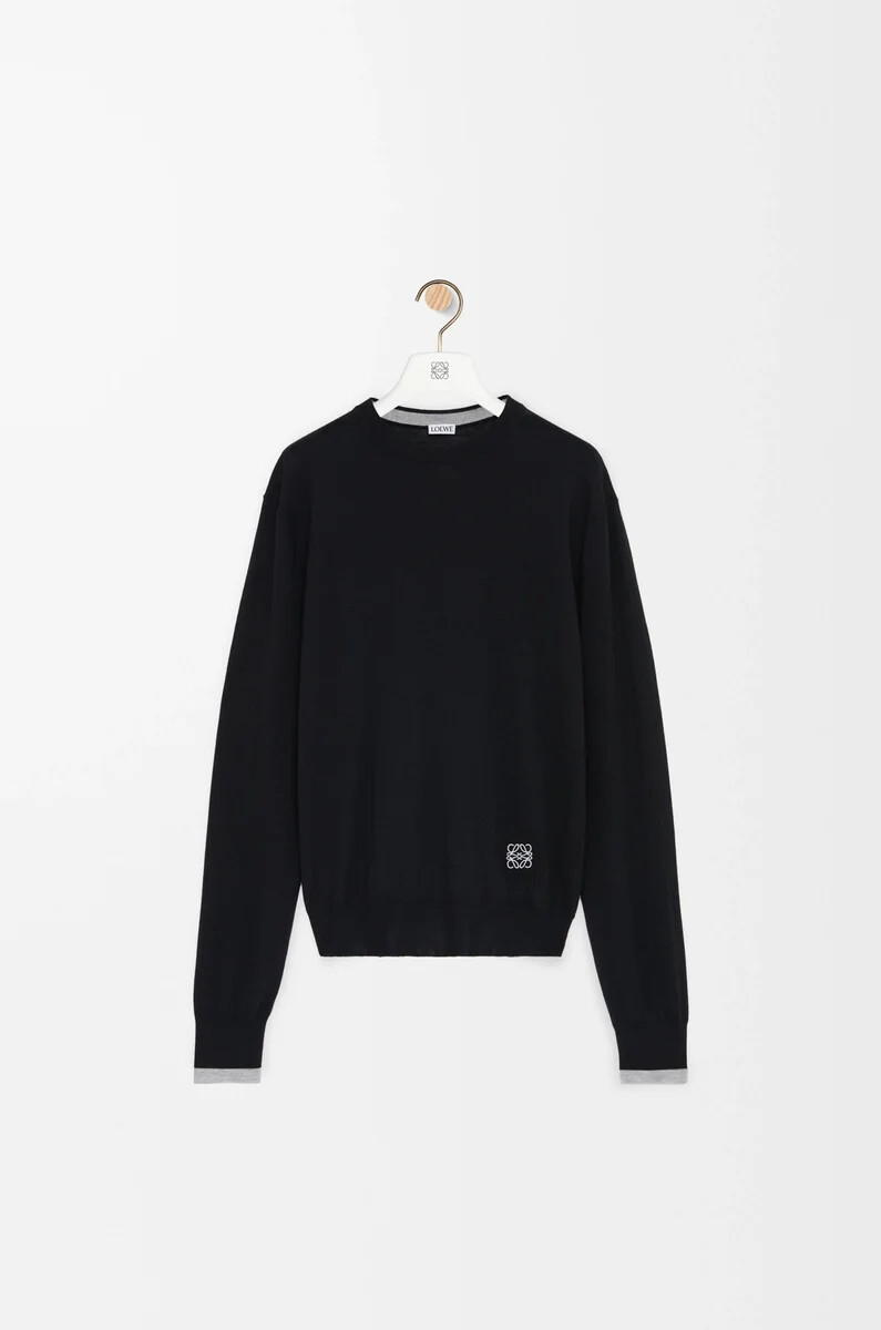 maglione in lana nerogrigio