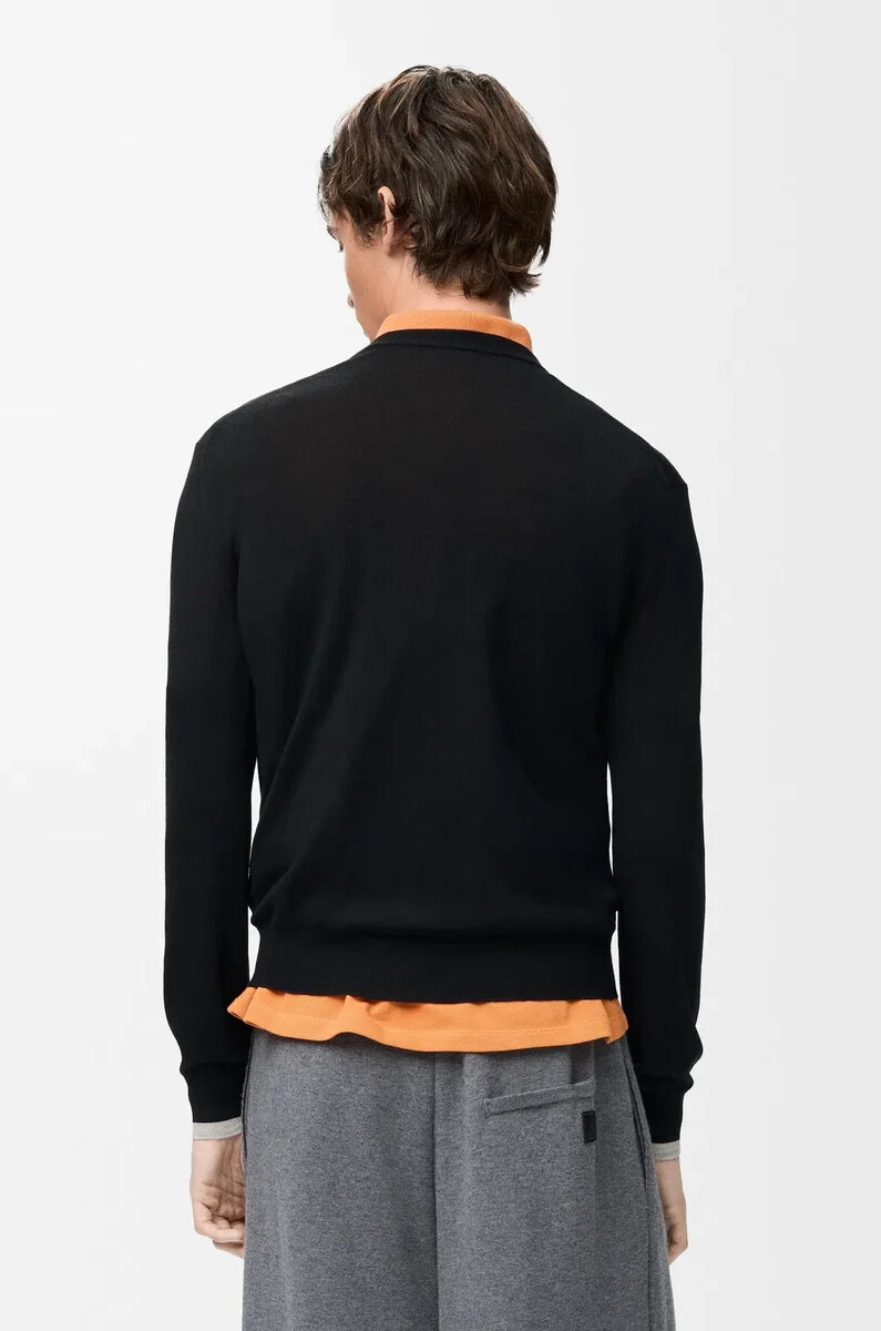 maglione in lana nerogrigio