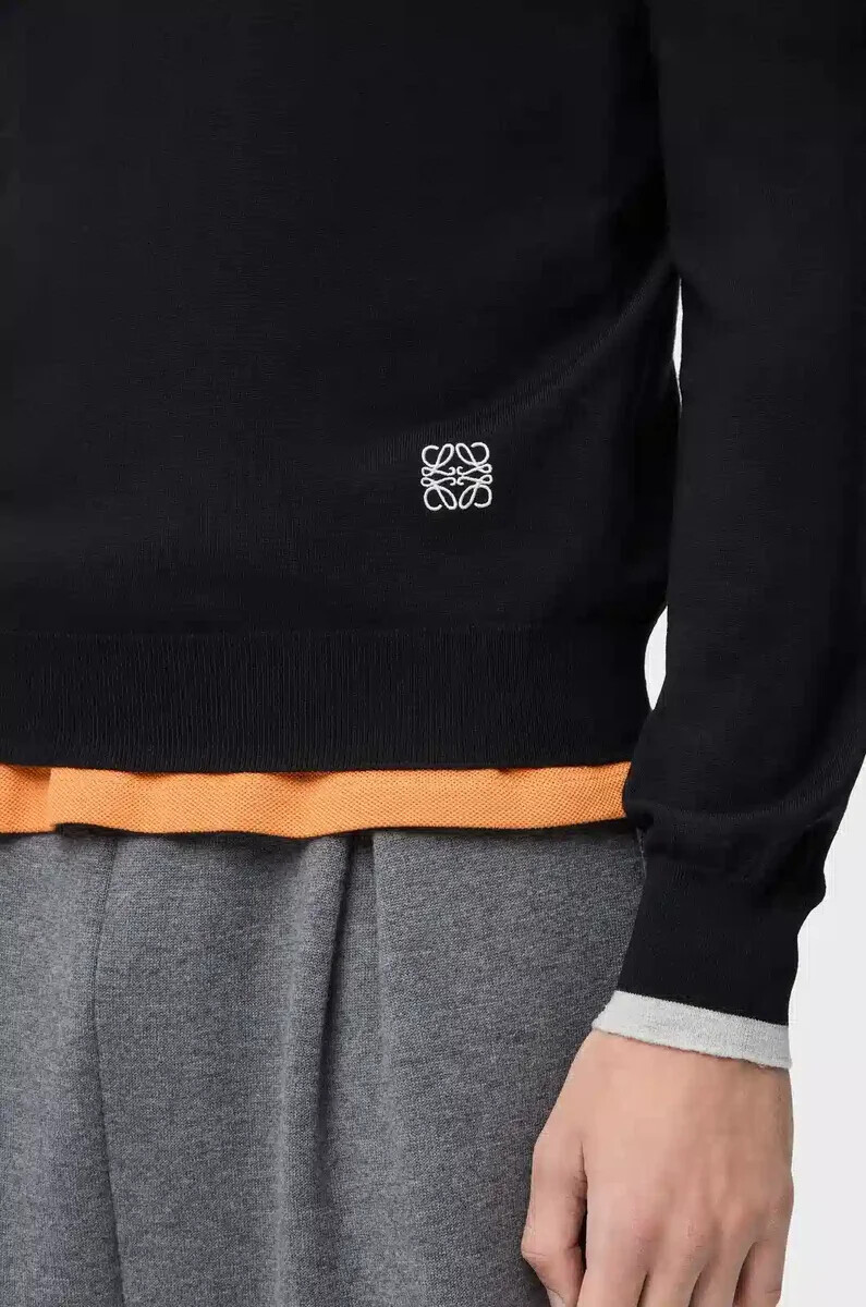 maglione in lana nerogrigio