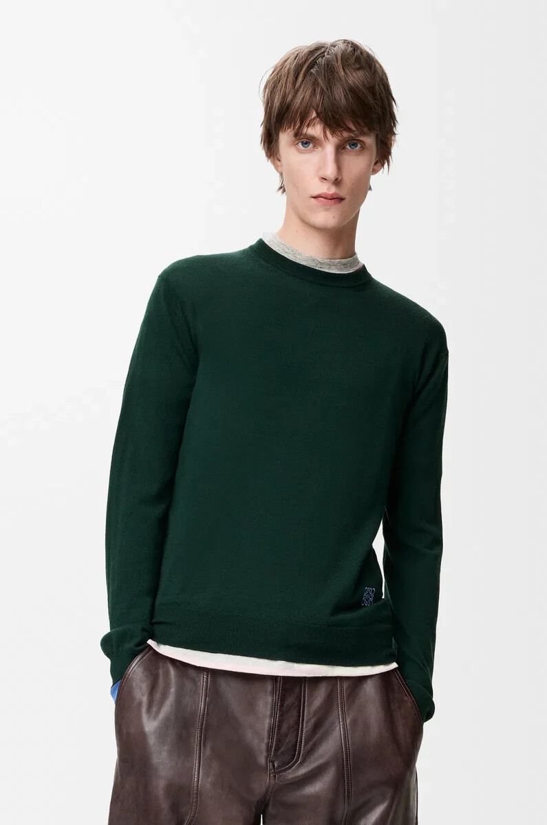 maglione in lana verdeblu
