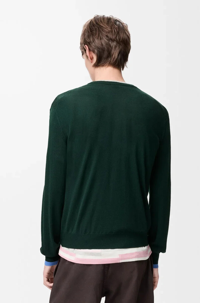 maglione in lana verdeblu