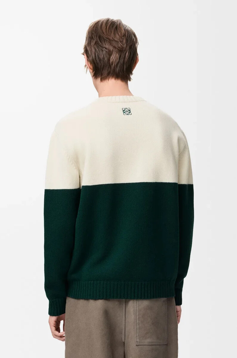 maglione in lana biancoverde