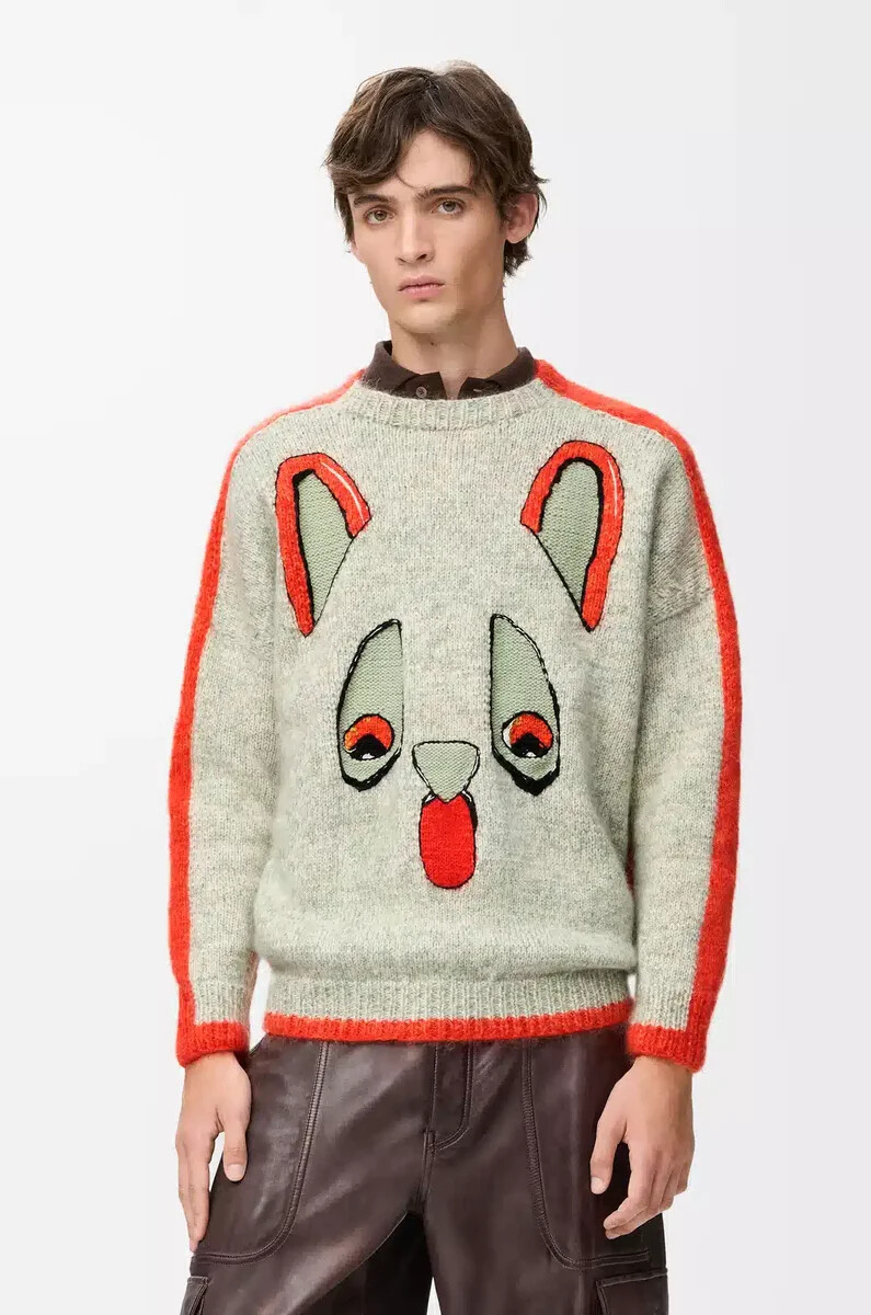 maglione in lana biancoarancioneblu