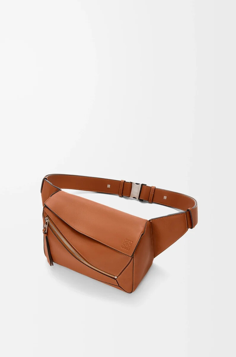 marsupio puzzle piccolo in vitello classico tan