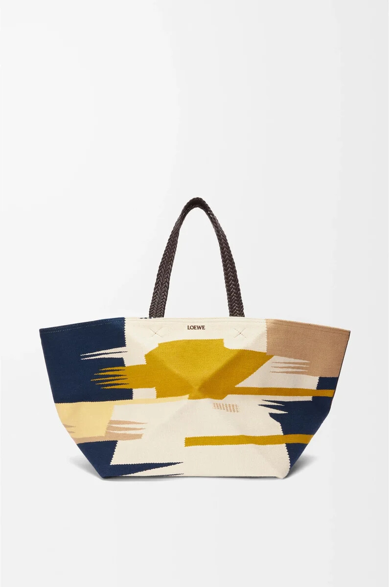 borsa xxl puzzle fold in tela multicolore