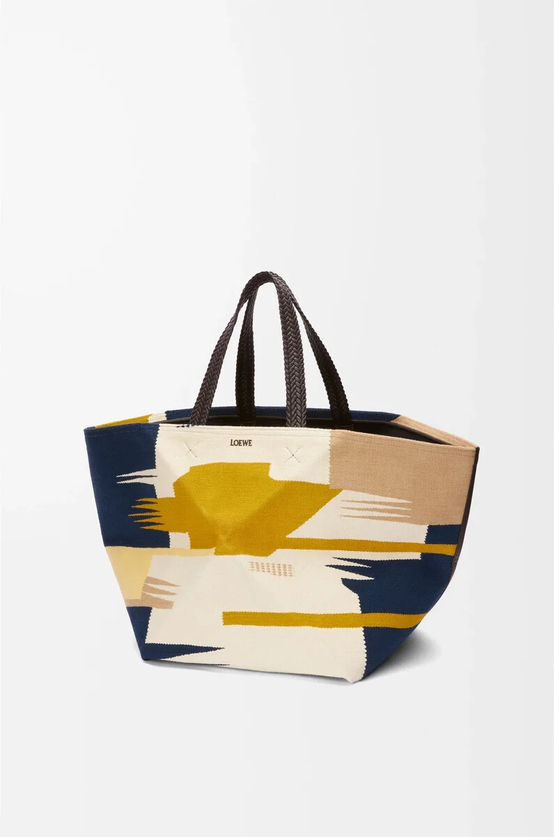 borsa xxl puzzle fold in tela multicolore