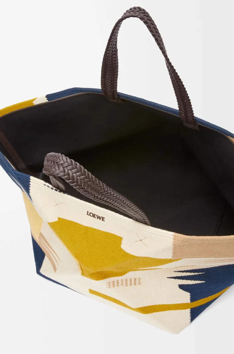 borsa xxl puzzle fold in tela multicolore