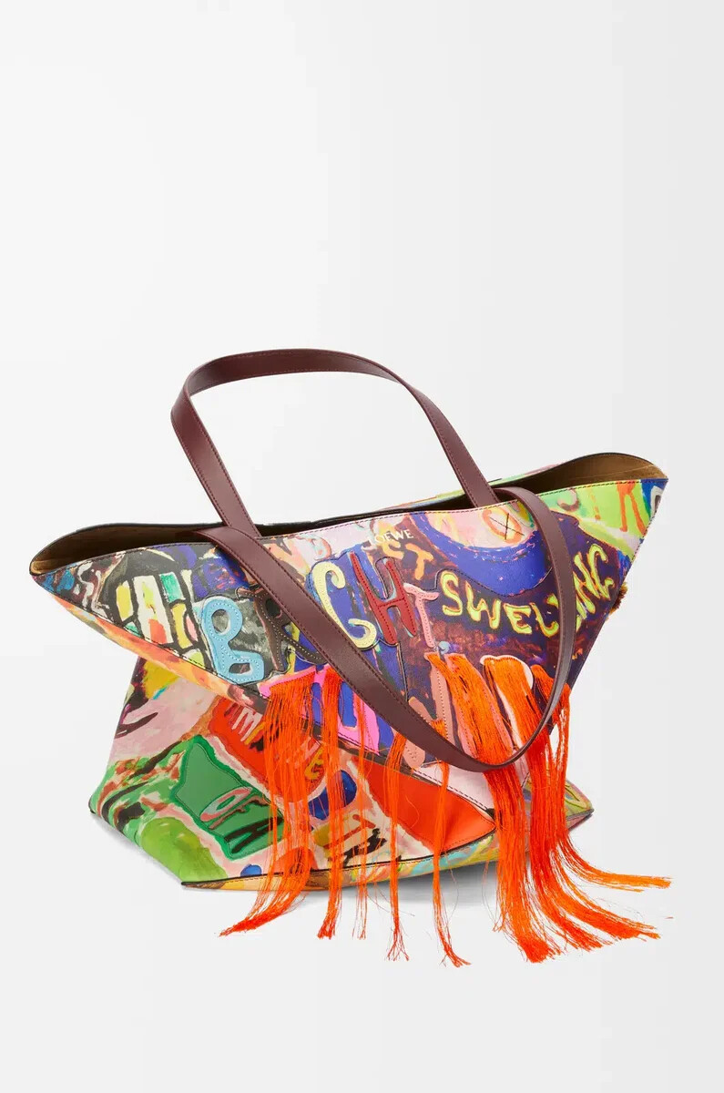 borsa xl puzzle fold in pelle di vitello classica borgogna scuromulticolore
