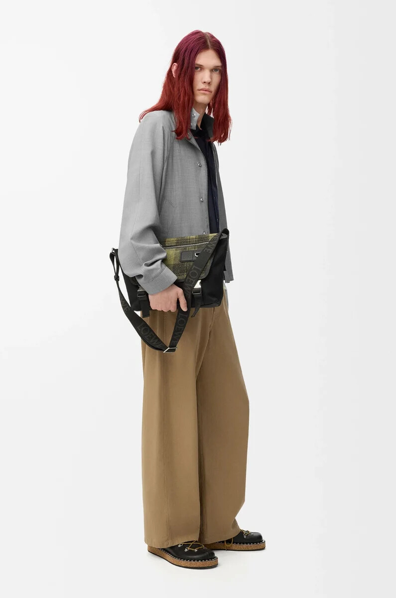 giacca con zip in lana grigio chiaro