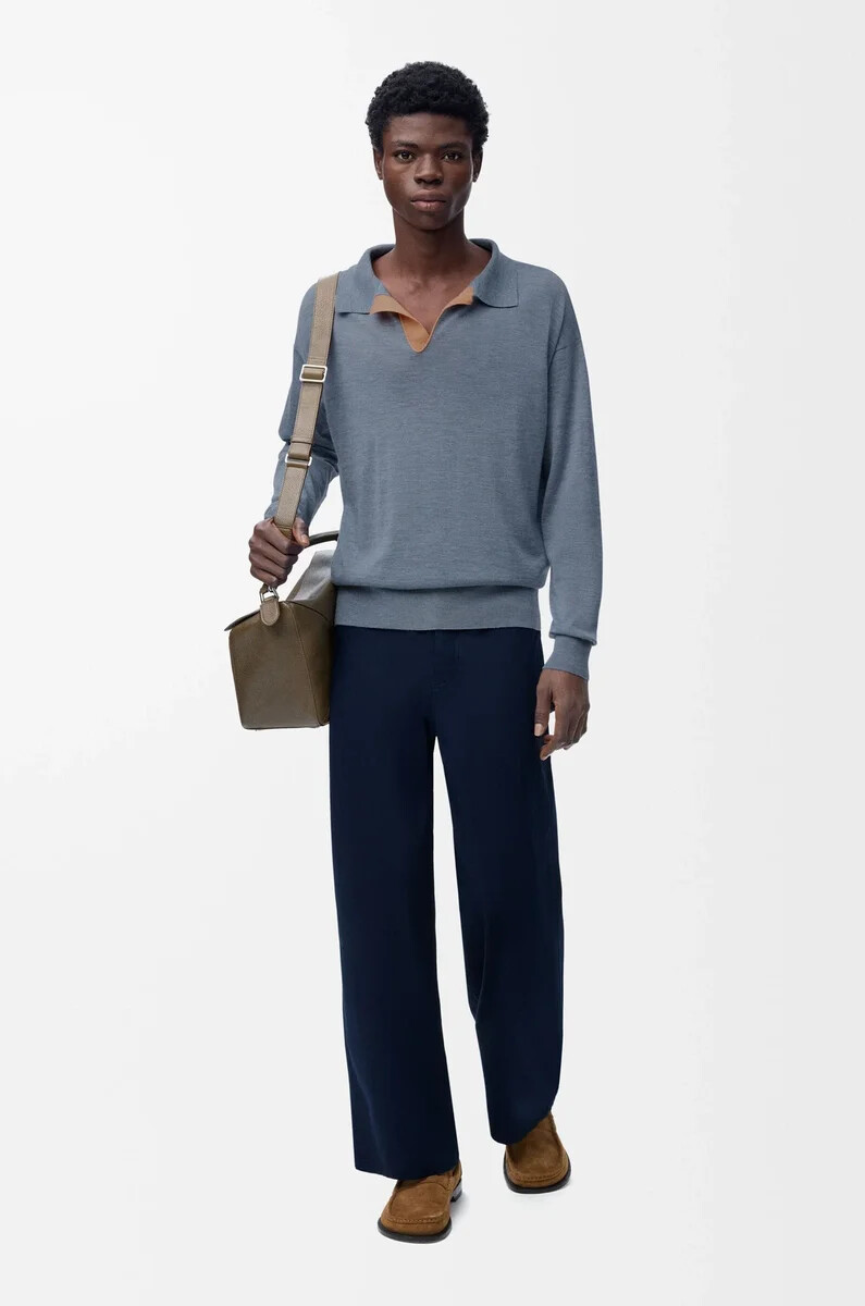 pantaloni da carpentiere in cotone blu navy