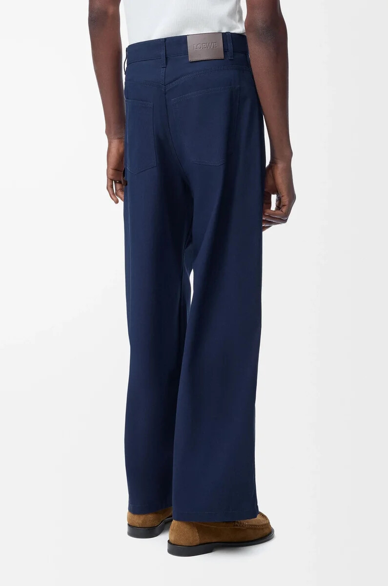 pantaloni da carpentiere in cotone blu navy