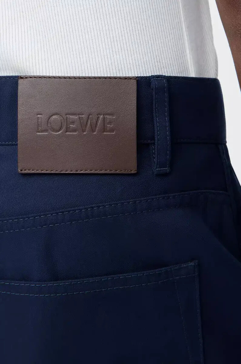 pantaloni da carpentiere in cotone blu navy
