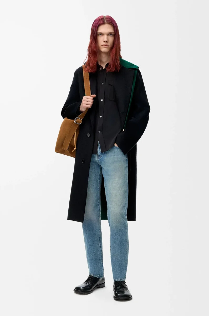 camicia in misto viscosa nero