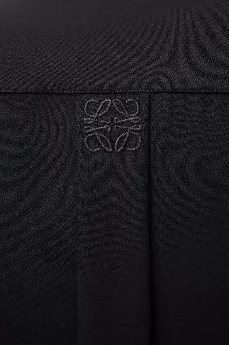 camicia in misto viscosa nero